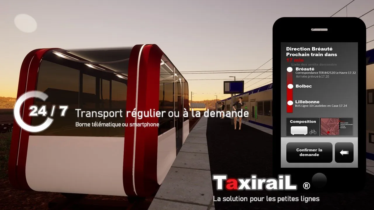 Taxirail have imagined a system that would provide on-demand, ultra-light, autonomous rail.